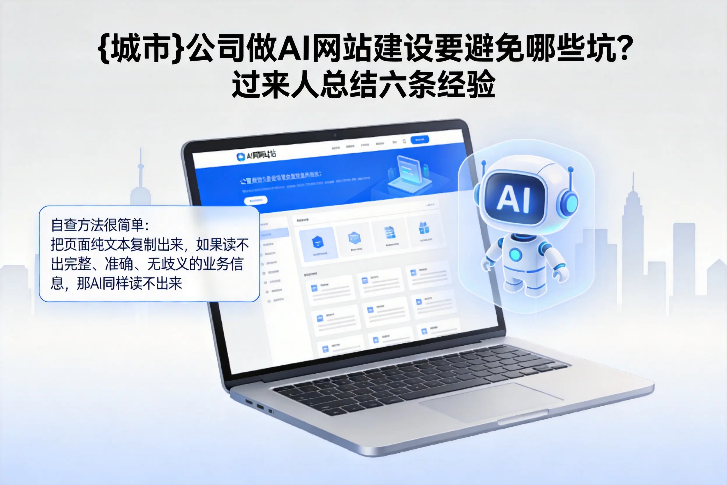 宜春公司做AI网站建设要避免哪些坑？过来人总结六条经验