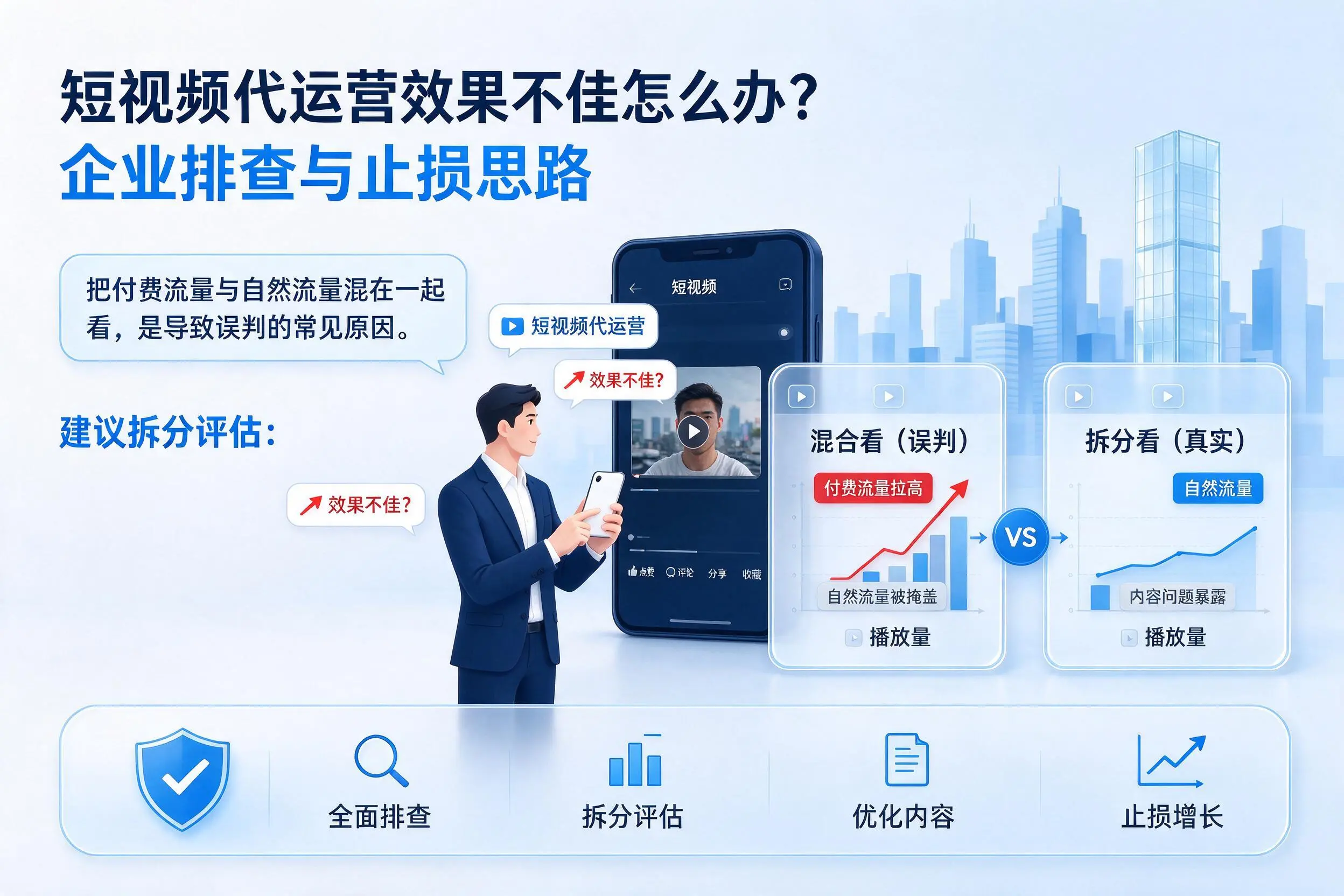 短视频代运营效果不佳怎么办?宜春企业排查与止损思路