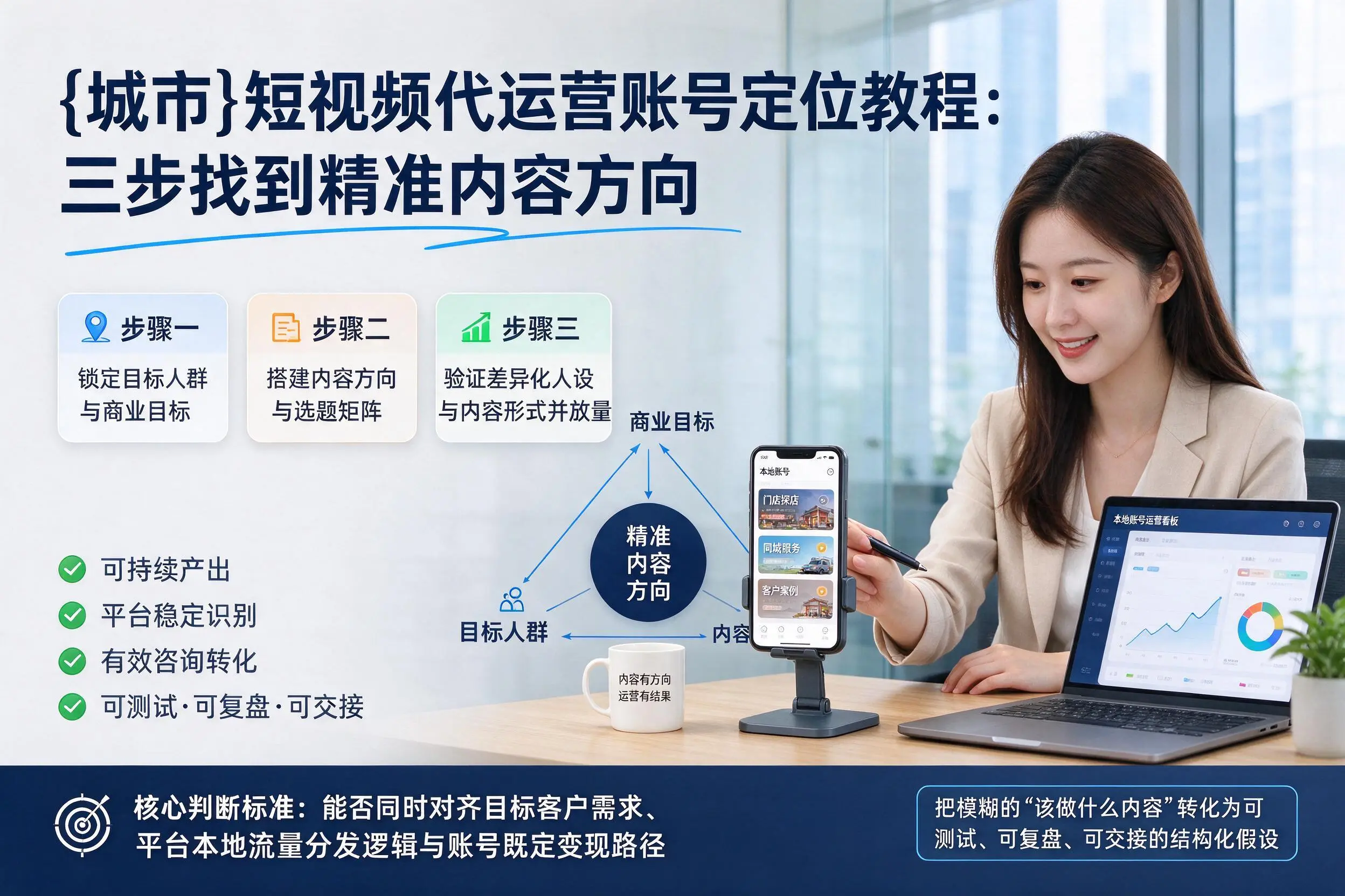 宜春短视频代运营账号定位教程:三步找到精准内容方向