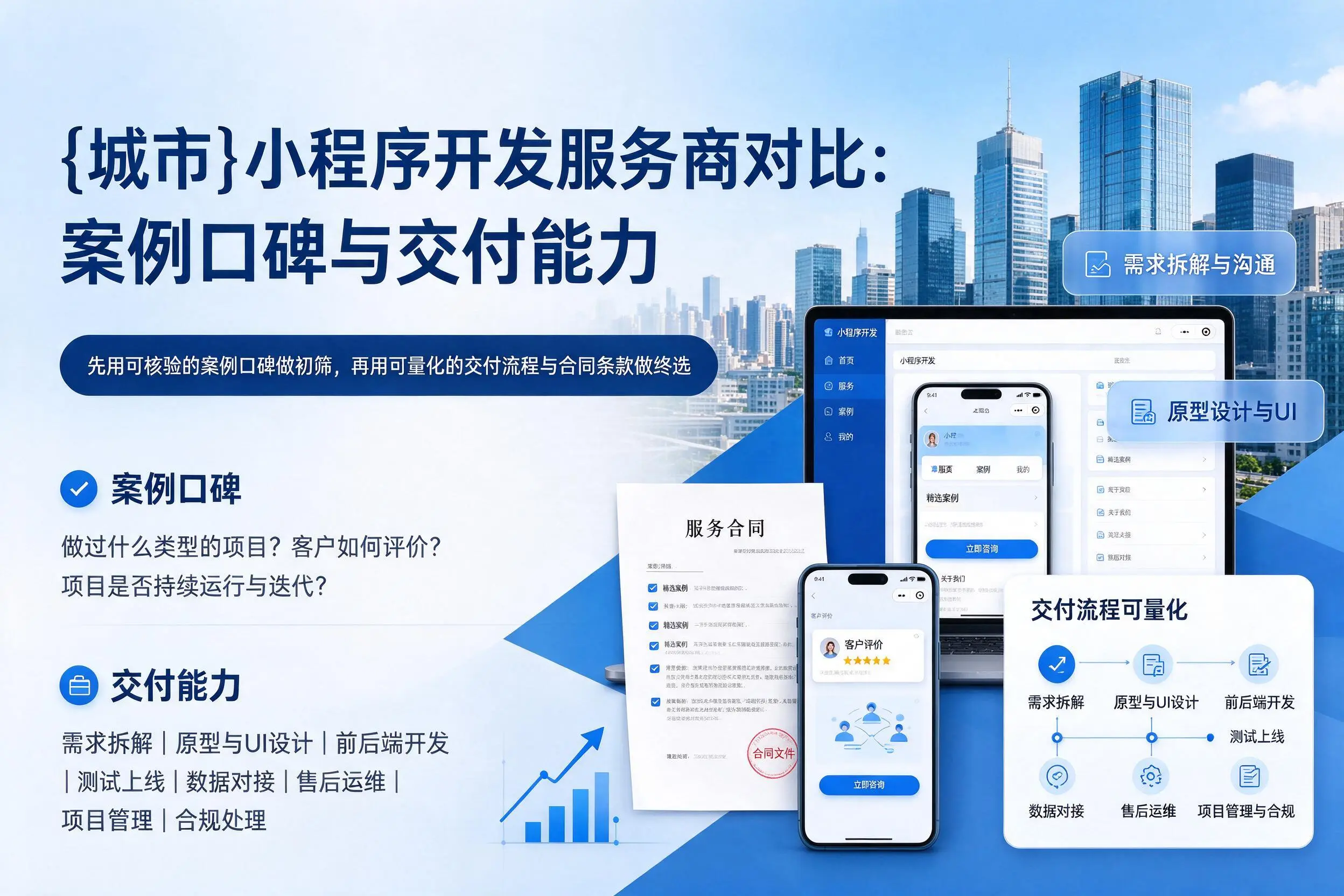 宜春小程序开发服务商对比:案例口碑与交付能力