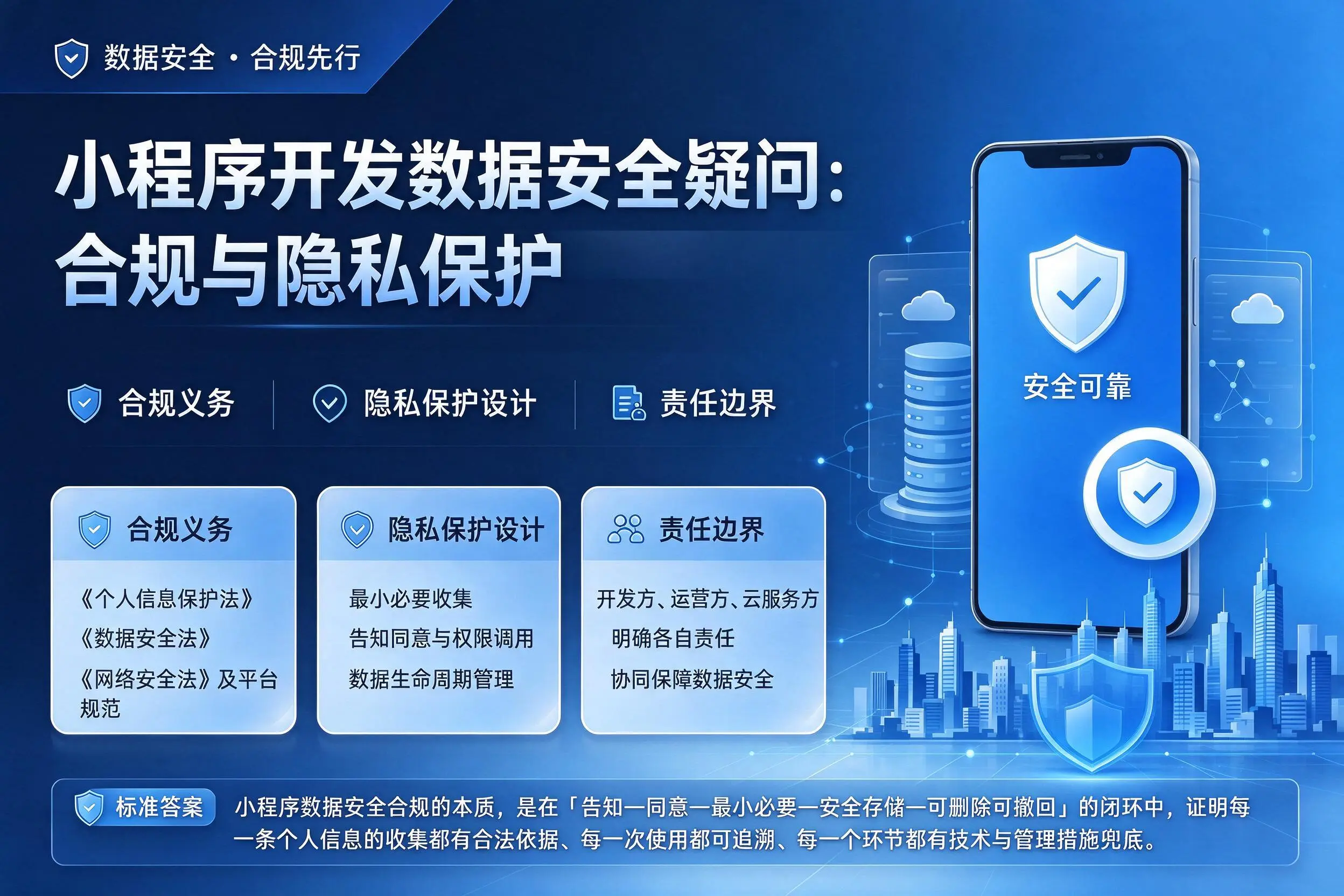 宜春小程序开发数据安全疑问:合规与隐私保护
