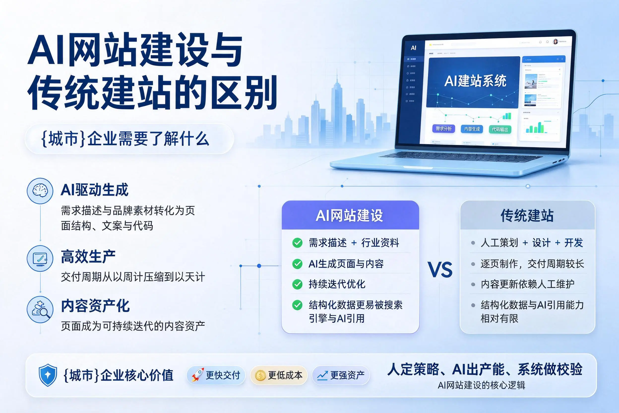 AI网站建设与传统建站的区别,宜春企业需要了解什么