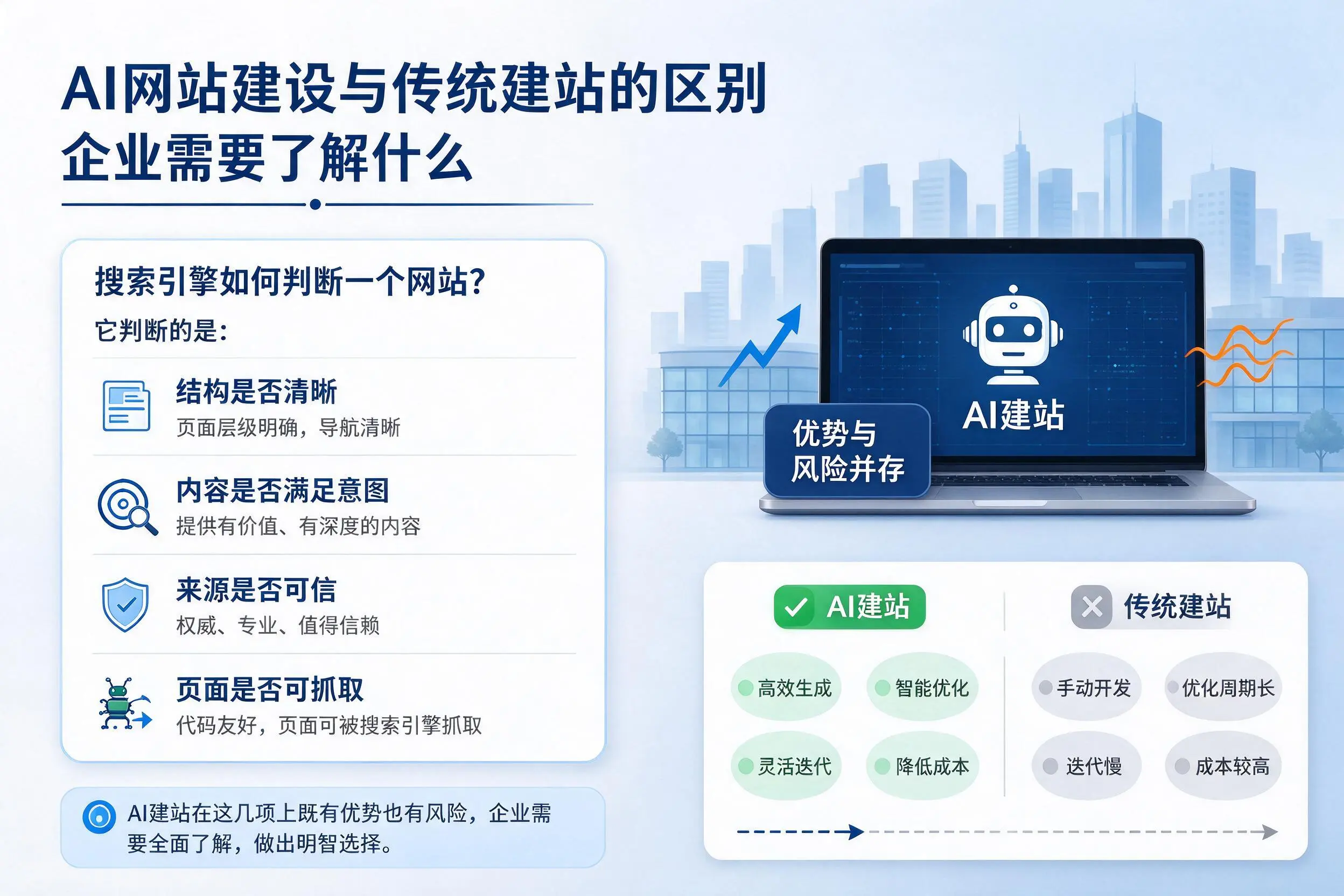 AI网站建设与传统建站的区别,宜春企业需要了解什么