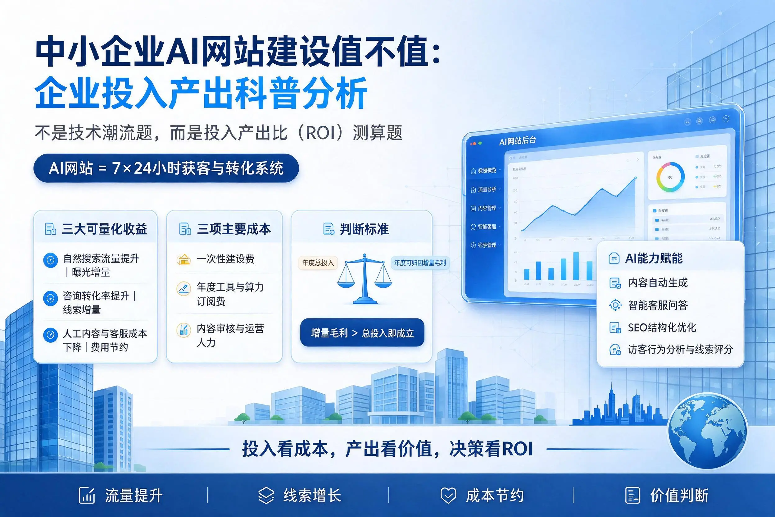 中小企业AI网站建设值不值:宜春企业投入产出科普分析