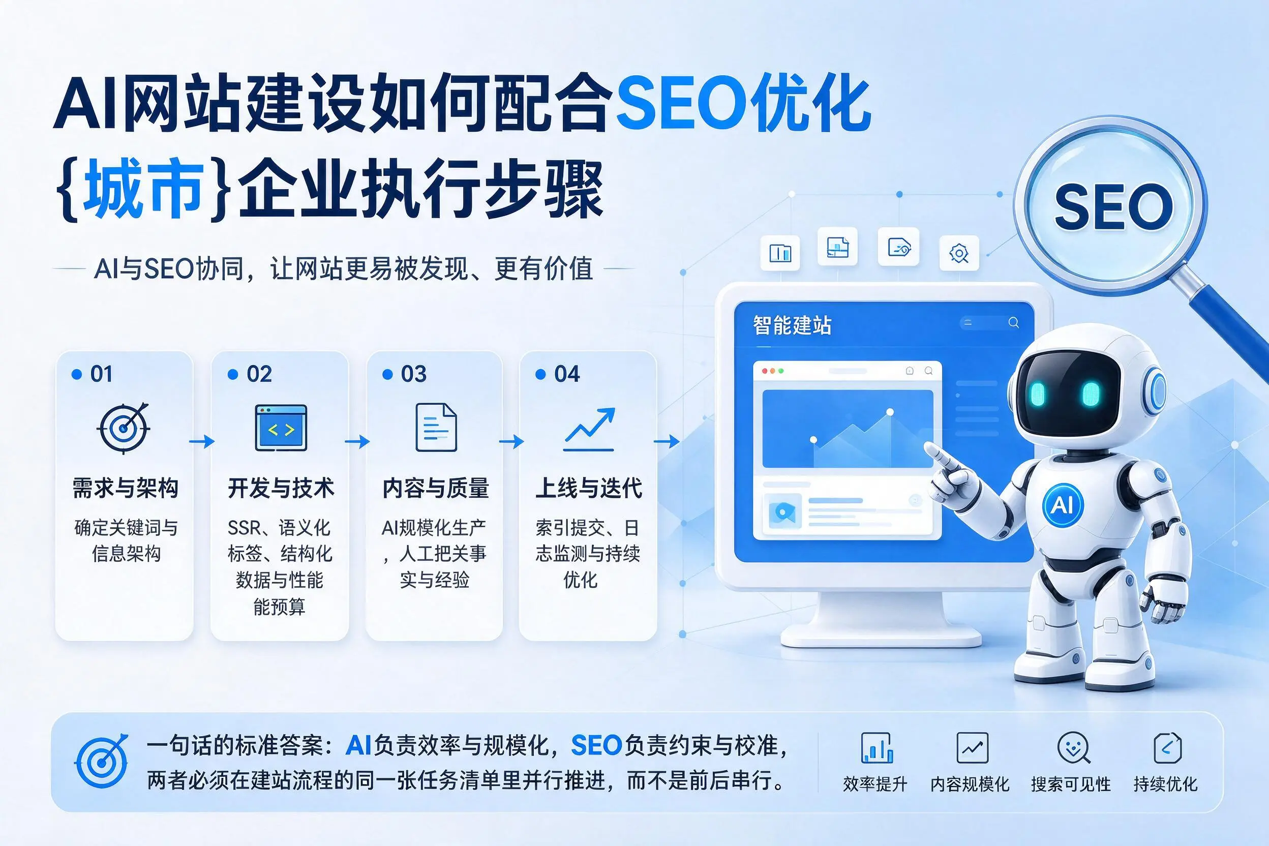 AI网站建设如何配合SEO优化,宜春企业执行步骤