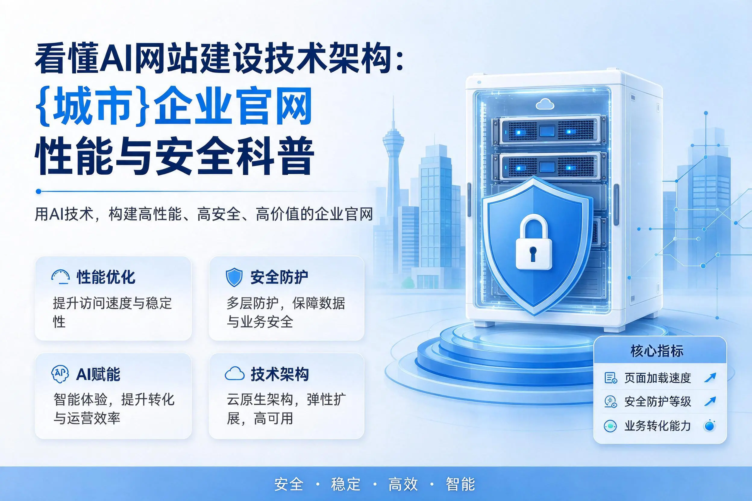 看懂AI网站建设技术架构:宜春企业官网性能与安全科普
