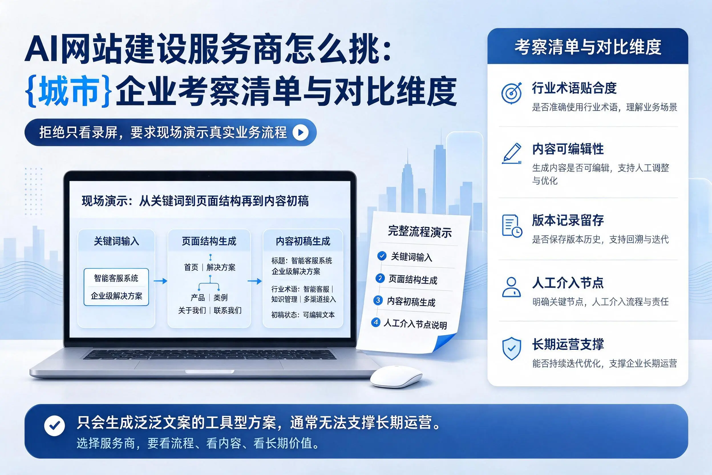AI网站建设服务商怎么挑:宜春企业考察清单与对比维度