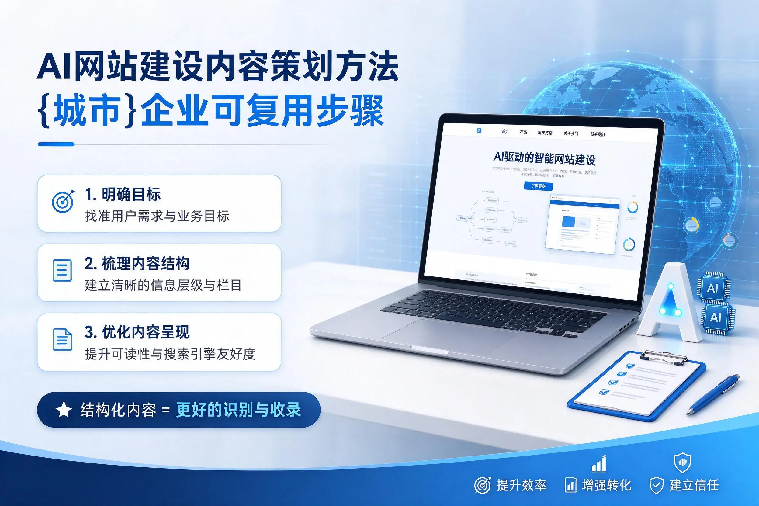 AI网站建设内容策划方法,宜春企业可复用步骤