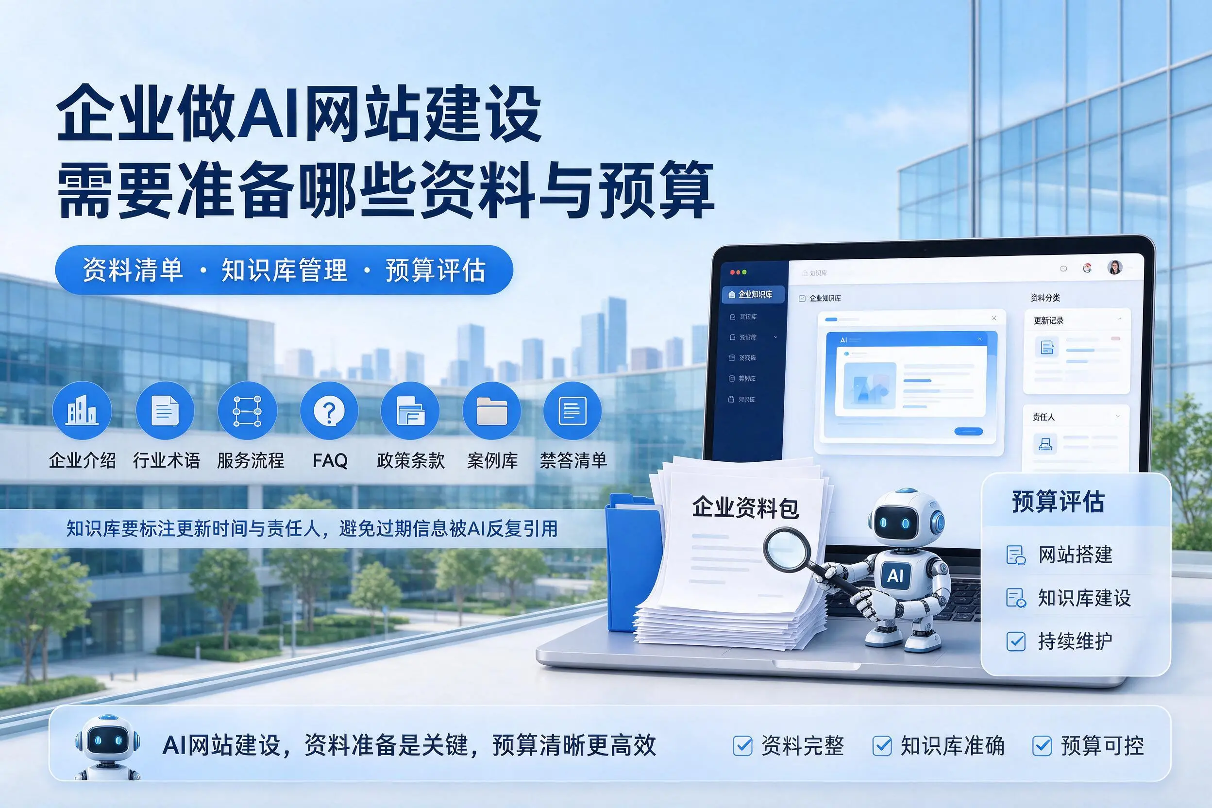 宜春企业做AI网站建设需要准备哪些资料与预算