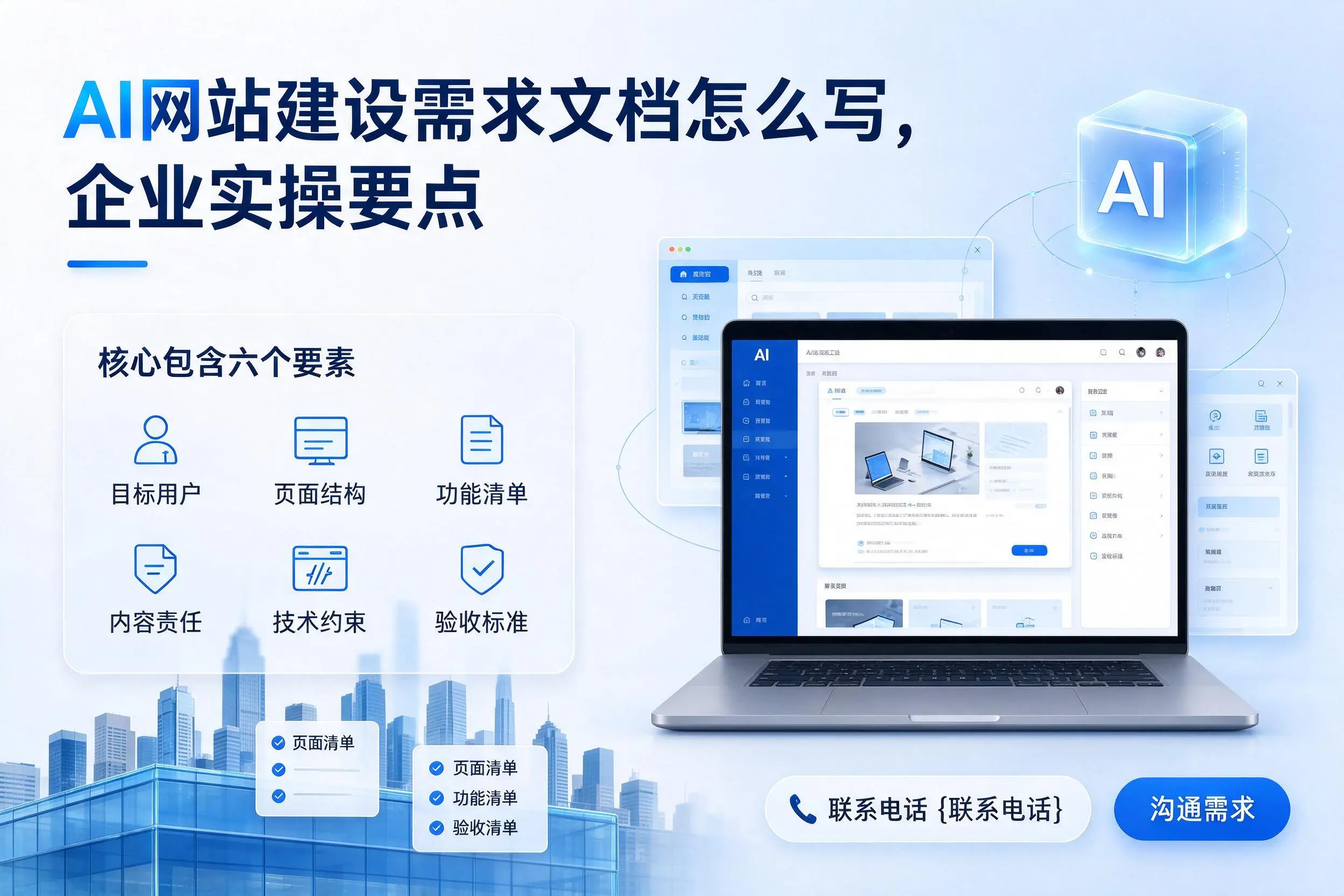 AI网站建设需求文档怎么写,宜春企业实操要点