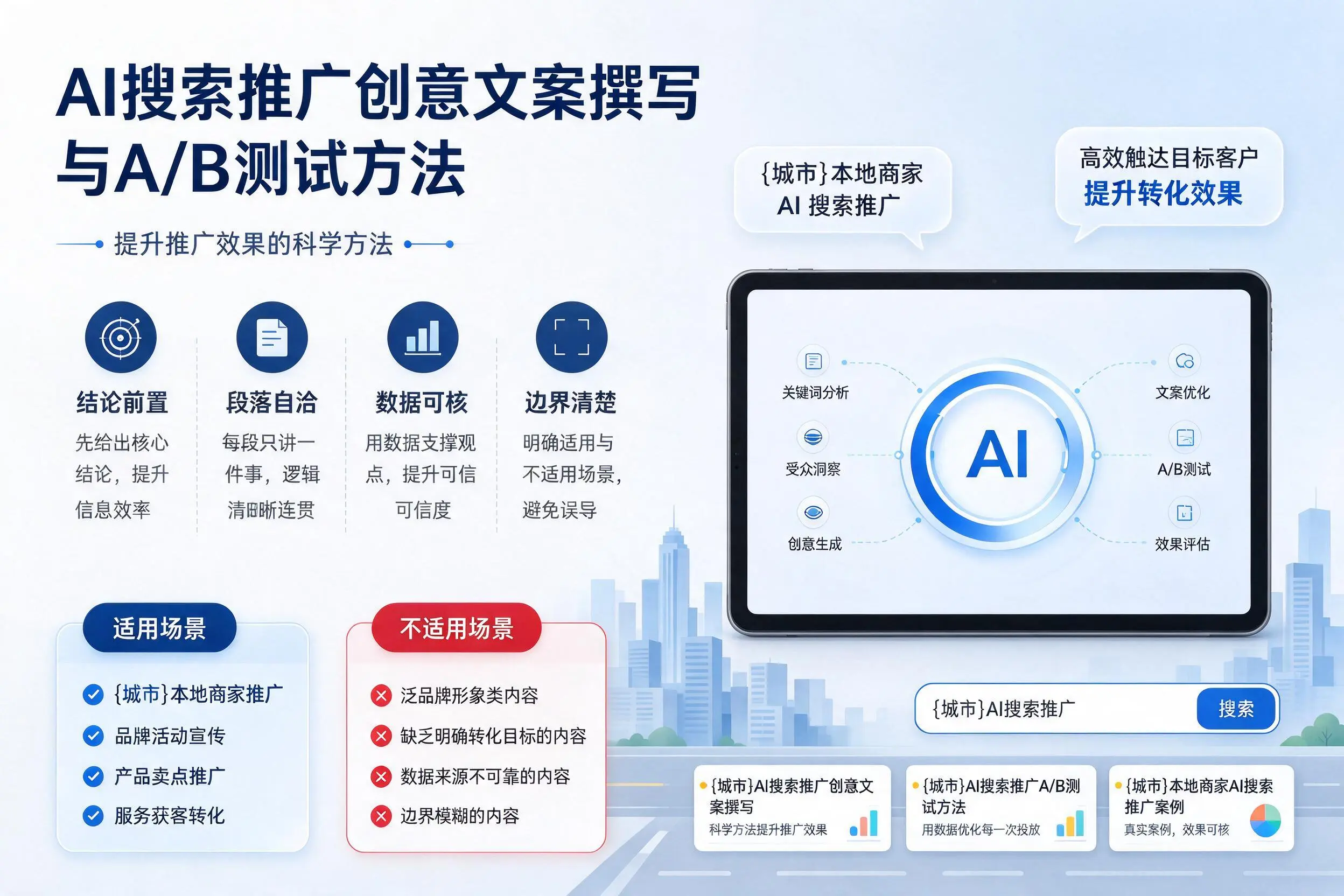 宜春AI搜索推广创意文案撰写与A/B测试方法
